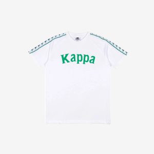 222 Banda Balima T-Shirt - White Green Tee