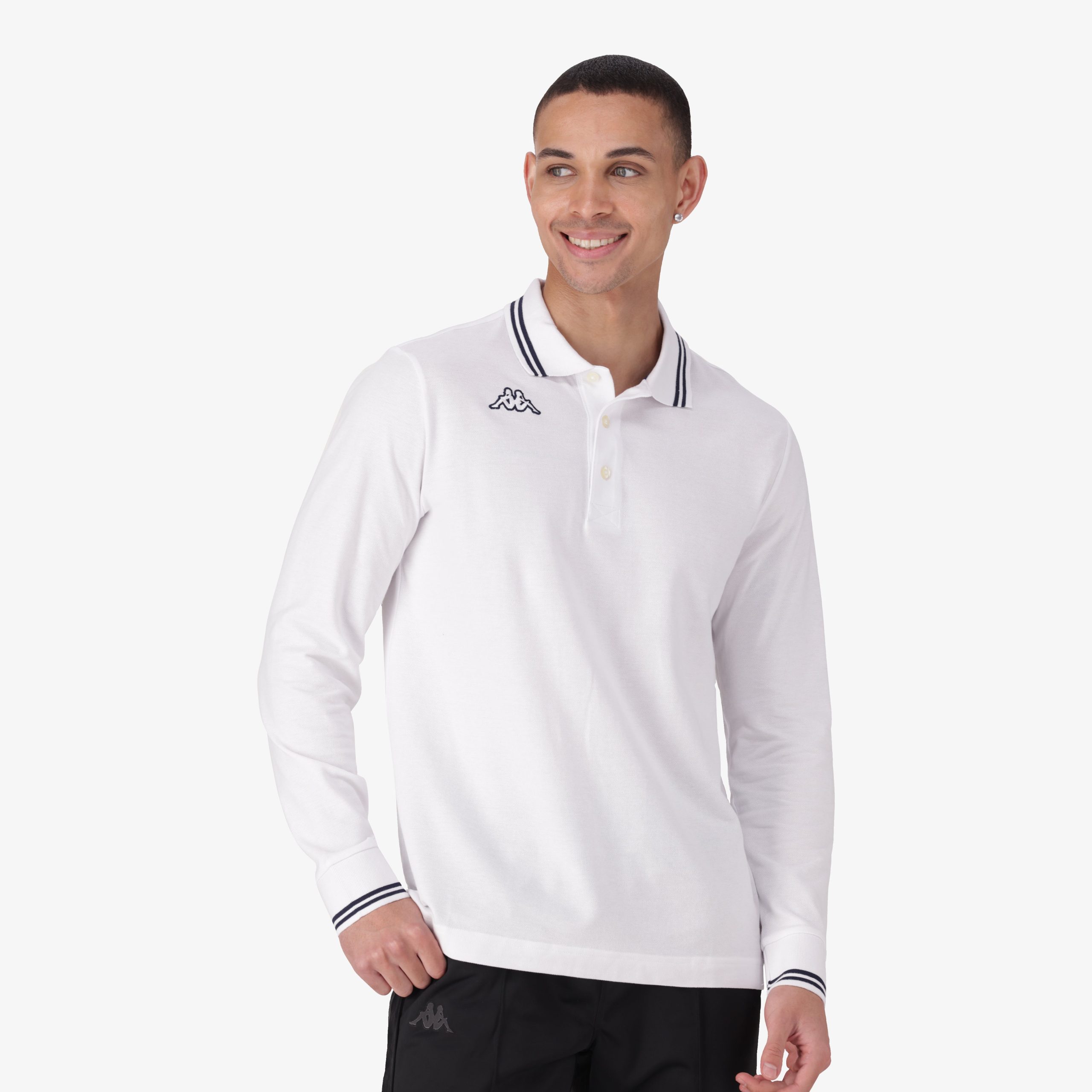 Logo Maltax 5MLS Polo - White/Blue Marine - Image 5